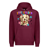 Burgundy stay golden Premium Hoodie - MaliasSmallBusiness