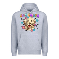 Heather Grey stay golden Premium Hoodie - MaliasSmallBusiness