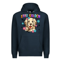 Navy stay golden Premium Hoodie - MaliasSmallBusiness