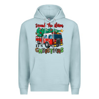 Blue Mist sound the alarm its christmas fire truck Premium Hoodie - MaliasSmallBusiness
