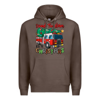 Coffee sound the alarm its christmas fire truck Premium Hoodie - MaliasSmallBusiness