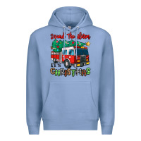 Colony Blue sound the alarm its christmas fire truck Premium Hoodie - MaliasSmallBusiness