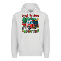 Dove Grey sound the alarm its christmas fire truck Premium Hoodie - MaliasSmallBusiness