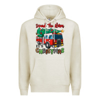 Oatmeal Heather sound the alarm its christmas fire truck Premium Hoodie - MaliasSmallBusiness