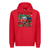 Red sound the alarm its christmas fire truck Premium Hoodie - MaliasSmallBusiness