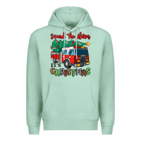Seafoam sound the alarm its christmas fire truck Premium Hoodie - MaliasSmallBusiness