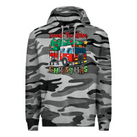 Slate Camo sound the alarm its christmas fire truck Premium Hoodie - MaliasSmallBusiness