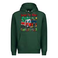 Sports Green sound the alarm its christmas fire truck Premium Hoodie - MaliasSmallBusiness