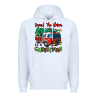 White sound the alarm its christmas fire truck Premium Hoodie - MaliasSmallBusiness