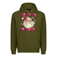Army Green stay merry and bright Premium Hoodie - MaliasSmallBusiness