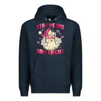 Navy stay merry and bright Premium Hoodie - MaliasSmallBusiness