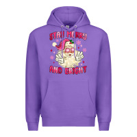 Purple stay merry and bright Premium Hoodie - MaliasSmallBusiness