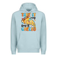 Blue Mist take it easy keep it cheesy Premium Hoodie - MaliasSmallBusiness