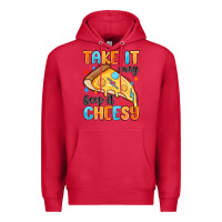 Cardinal take it easy keep it cheesy Premium Hoodie - MaliasSmallBusiness