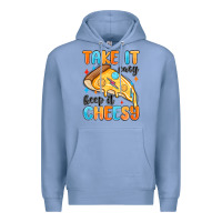 Colony Blue take it easy keep it cheesy Premium Hoodie - MaliasSmallBusiness