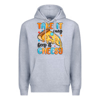 Heather Grey take it easy keep it cheesy Premium Hoodie - MaliasSmallBusiness