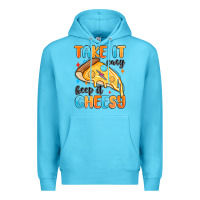 Ocean Blue take it easy keep it cheesy Premium Hoodie - MaliasSmallBusiness
