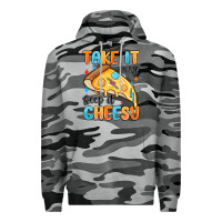 Slate Camo take it easy keep it cheesy Premium Hoodie - MaliasSmallBusiness