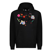 Black teacher heart Premium Hoodie - MaliasSmallBusiness