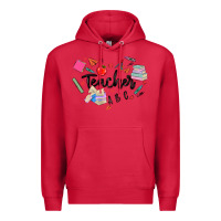 Cardinal teacher heart Premium Hoodie - MaliasSmallBusiness