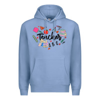 Colony Blue teacher heart Premium Hoodie - MaliasSmallBusiness