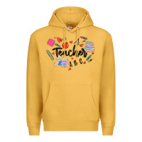 Mustard teacher heart Premium Hoodie - MaliasSmallBusiness