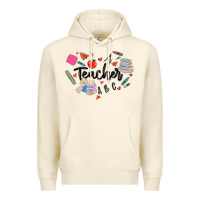 Sandshell teacher heart Premium Hoodie - MaliasSmallBusiness