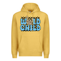 Antique Gold wild child blue skeleton Premium Hoodie - MaliasSmallBusiness