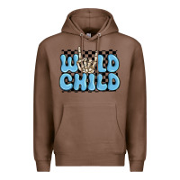 Chestnut wild child blue skeleton Premium Hoodie - MaliasSmallBusiness