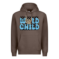 Coffee wild child blue skeleton Premium Hoodie - MaliasSmallBusiness