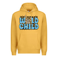 Mustard wild child blue skeleton Premium Hoodie - MaliasSmallBusiness