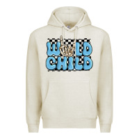 Oatmeal Heather wild child blue skeleton Premium Hoodie - MaliasSmallBusiness