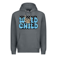 Rock wild child blue skeleton Premium Hoodie - MaliasSmallBusiness