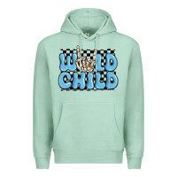 Seafoam wild child blue skeleton Premium Hoodie - MaliasSmallBusiness