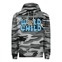 Slate Camo wild child blue skeleton Premium Hoodie - MaliasSmallBusiness