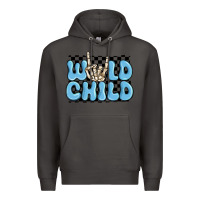 Smoke wild child blue skeleton Premium Hoodie - MaliasSmallBusiness