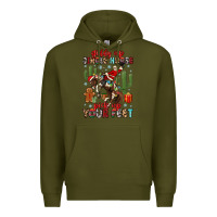 Army Green giddy up jingle horse pick up your feet Premium Hoodie - MaliasSmallBusiness