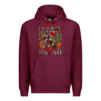 Burgundy giddy up jingle horse pick up your feet Premium Hoodie - MaliasSmallBusiness