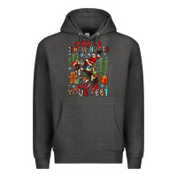 Charcoal Heather giddy up jingle horse pick up your feet Premium Hoodie - MaliasSmallBusiness