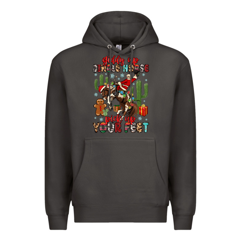 Giddy Up Jingle Horse Pick Up Your Feet Premium Hoodie by MaliasSmallBusiness | Teevron