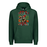 Sports Green giddy up jingle horse pick up your feet Premium Hoodie - MaliasSmallBusiness