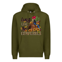 Army Green long live the cowgirls Premium Hoodie - MaliasSmallBusiness