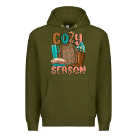 Army Green cozy season Premium Hoodie - MaliasSmallBusiness