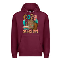 Burgundy cozy season Premium Hoodie - MaliasSmallBusiness