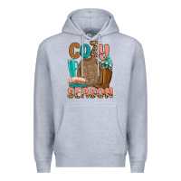 Heather Grey cozy season Premium Hoodie - MaliasSmallBusiness