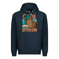 Navy cozy season Premium Hoodie - MaliasSmallBusiness