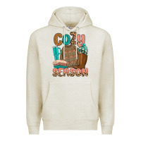 Oatmeal Heather cozy season Premium Hoodie - MaliasSmallBusiness