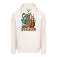 Pale Pink cozy season Premium Hoodie - MaliasSmallBusiness