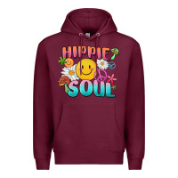 Burgundy hippie soul Premium Hoodie - MaliasSmallBusiness