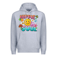 Heather Grey hippie soul Premium Hoodie - MaliasSmallBusiness
